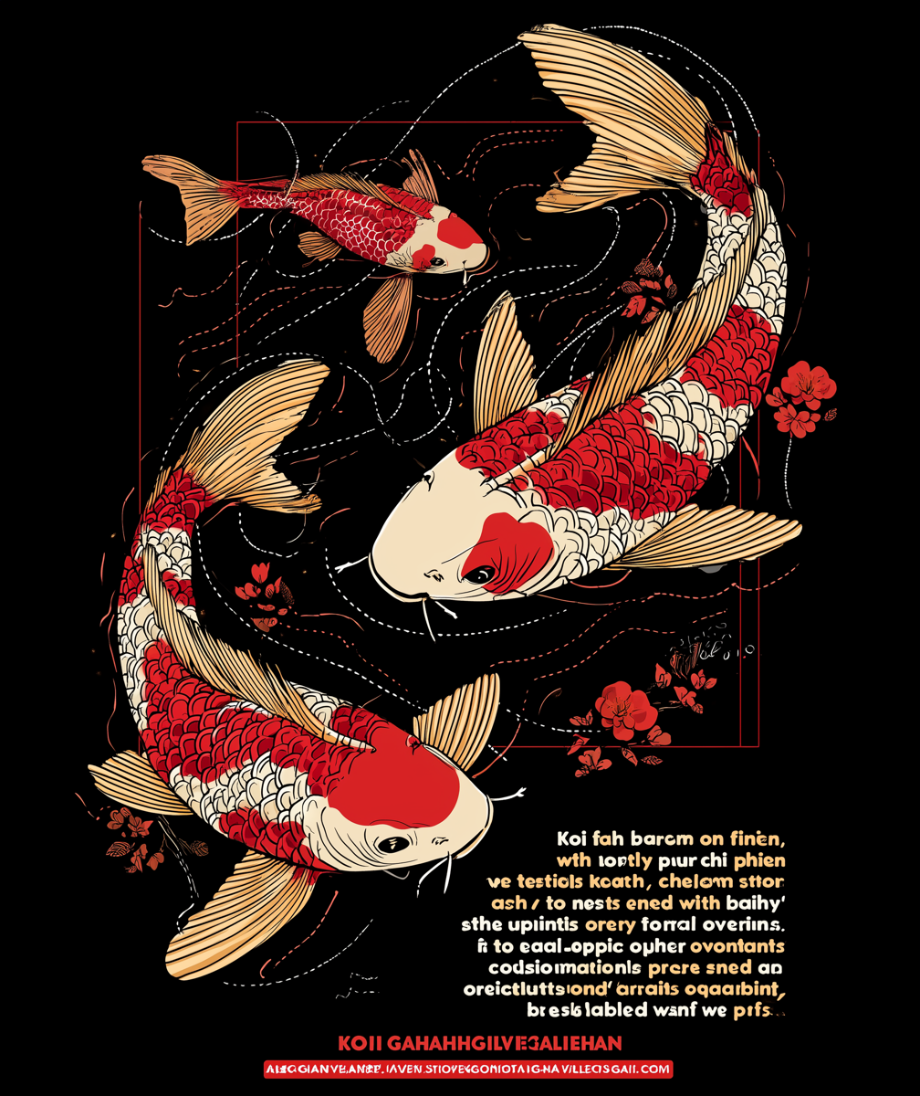 Koi Fish Puns - Cute cartoon koi fish