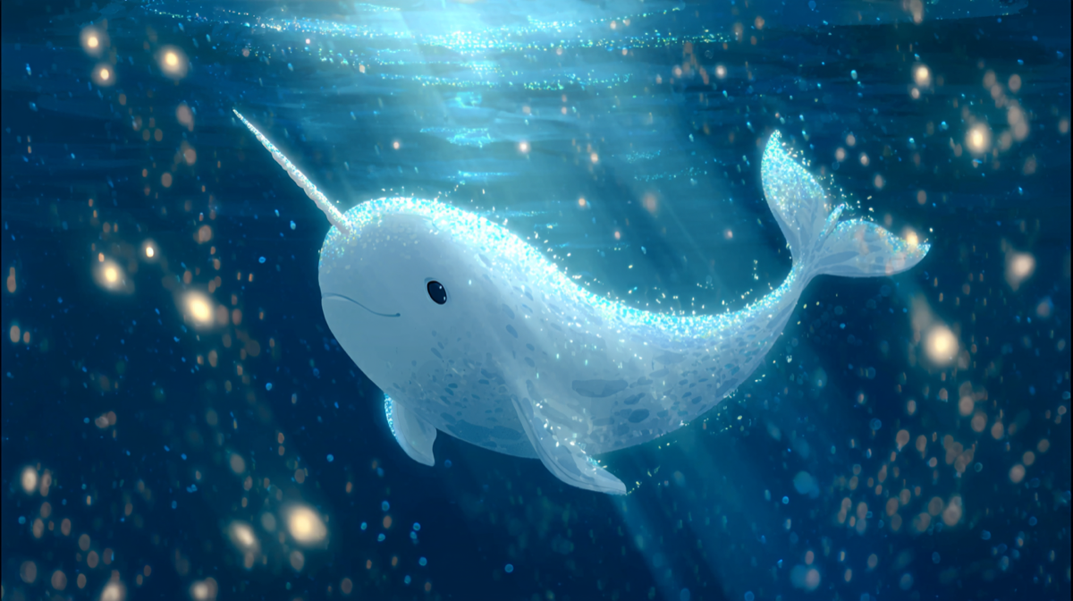 Narwhal Puns - A cute cartoon narwhal