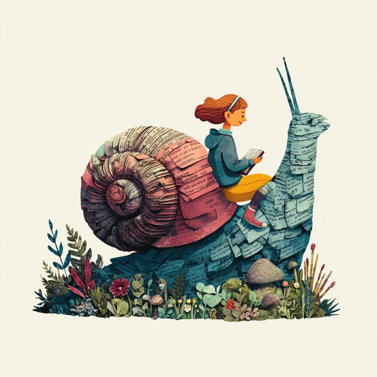 Text Snail Puns with a cute cartoon snail